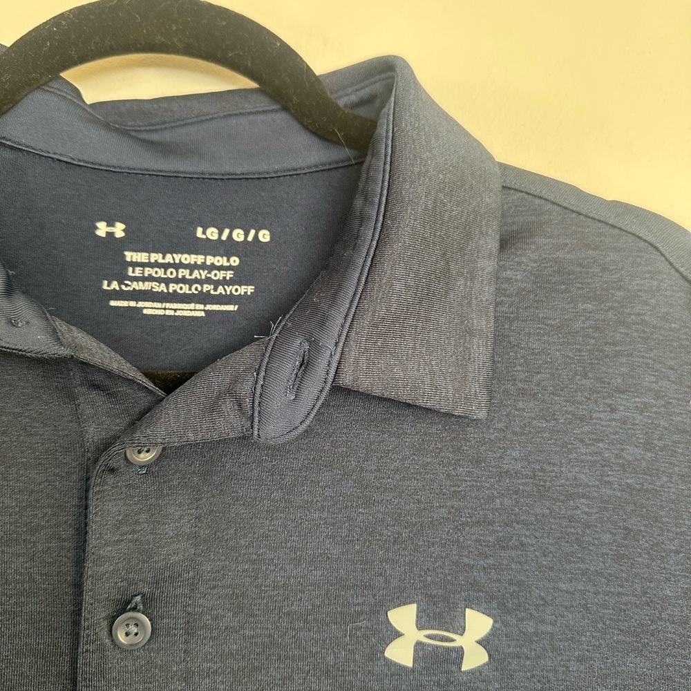Under Armour Playoff Polo Short Sleeve Shirt Size L EUC - Picture 2 of 5
